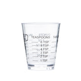 Chef Craft Classic Plastic Shot Glass Measurer – One Tool, Two Functions for Clutter-Free Kitchens, Clear
