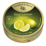 Cavendish & Harvey Sour Lemon Hard Candy Drops – Mindful Afternoon Treat, Single-Serving Calm Moment in Gold Tin