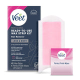 VEET Ready-To-Use Wax Strips – No-Fuss Hair Removal, Simple & Effective Body Grooming Solution