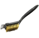 Chef Craft Select 9 Inch Short Grill Brush with Plastic Handle – Streamlined Black Design for Modern Outdoor Kitchens