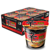 Nongshim Shin Black Noodle Soup Spicy Bowl – Office Desk Lunch via Microwave, 3.5 oz Single-Serve Pack of 6