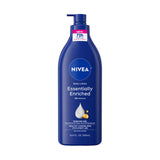 NIVEA Essentially Enriched Body Lotion for Very Dry Skin with Hyaluronic Acid, 72-Hour Hydration for Nightly Self-Care Ritual, 16.9 Fl Oz Pump Bottle