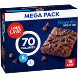 Fiber One Chocolate Fudge Brownies, Low-Carb Grab-and-Go Snack Bars for Busy Workday Fuel, Mega Pack