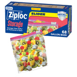 Ziploc Gallon Slider Bags – Meal Prep Storage for the Office Fridge, Reusable and Durable