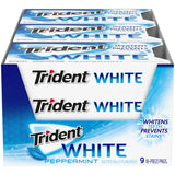 Trident White Sugar-Free Gum – Daily Oral Wellness Ritual for Calming Breath Confidence, Peppermint, Spearmint, Wintergreen