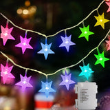 Brightown RGB Color Changing Star String Lights 33ft with Timer Auto Shutoff – Cool to the Touch Toddler and Baby Room Mood Light, Playroom Ceiling Decor
