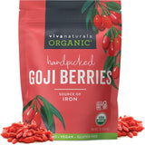 Viva Naturals Organic Dried Goji Berries – Iron & Vitamin C Superfood for Daily Smoothie and Tea Rituals, 16 oz