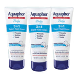 Aquaphor Baby Diaper Rash Cream – Gentle 15% Zinc Oxide Barrier for Sensitive and Eczema-Prone Infants, Pack of 3