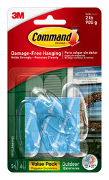 Command Outdoor Large Clear Wall Hooks for Living Room Wall Art and Mirrors, Invisible Damage-Free Hanging