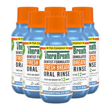 TheraBreath Oral Rinse – TSA-Approved 3 oz Travel Bottles for Carry-On and Toiletry Bags, Icy Mint Pack of 6