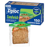 Ziploc Sandwich Bags for Family-Safe Food Storage – BPA and Phthalate Free, Reusable 150 Count
