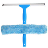 MR.SIGA Professional Window Squeegee & Microfiber Scrubber Combo - Streak-Free Home Office Glass, 14"