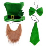 CreepyParty St. Patrick's Day Costume Set – Lightweight Outdoor Party Outfit for Parades and Pub Crawls, 4-Piece Accessory Kit