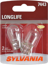 SYLVANIA 7443 Long Life Miniature Bulb for DRL and Reverse Light Replacement, Trusted Visibility Upgrade