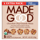 MadeGood Chocolate Chip Granola Bites – Mess-Free Travel Snack for Road Trips and Flights, Individually Wrapped