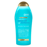 OGX Radiant Glow Argan Oil Body Wash – Premium Cold-Pressed Beauty Cleanser for an Elevated Home Spa, 19.5 fl oz