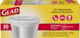 Glad Trash Bags, Small Garbage Bags - 4 Gallon White Trash Bag for Clutter-Free Bathroom, Discreet Daily Liner