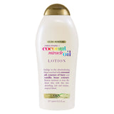 OGX Coconut Miracle Oil Body Lotion – Premium Vanilla Bean and Tiare Infused Cream for Elevated Bathroom Countertop Display