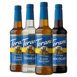 Torani Sugar Free Syrup Variety Pack – Streamlined 4 Bottle Set for Clean Countertops and Uncluttered Coffee Bars