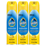 Pledge Dust & Allergen Multisurface Cleaner – Stairway and Hallway Furniture Refresh, Lemon Scent Aerosol 9.7oz