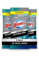 Windex Electronic Cleaning Wipes – On-the-Go Screen Care, Slim Pouch for Cars, Travel, and Commutes