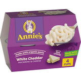 Annie's White Cheddar Mac & Cheese – Portable Microwaveable Lunch for Commuters and Remote Office Workers, 2.01 oz Cups