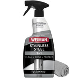 Weiman Stainless Steel Cleaner & Polish – Kid and Pet Safe Stainless Spray, Phosphate-Free Formula for Family Homes