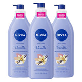 NIVEA Oil Infused Vanilla and Almond Oil Body Lotion – Vanilla Scented Stress-Relief Body Moisturizer for Meditation Spaces, 48-Hour Hydration