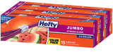 Hefty Slider Jumbo Storage Bags – RV and Car Trunk Organizer for Travel Essentials