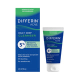 Differin Acne Cleanser – 5% Benzoyl Peroxide Focus-Friendly Face Wash for Work-From-Home Routines