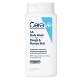 CeraVe SA Body Wash with Salicylic Acid – Fragrance-Free Exfoliating Shower Gel for Keratosis Pilaris and Bumpy Skin