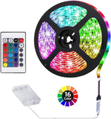 ACONDE Battery Powered LED Strip Lights – Waterproof Patio and Deck String Lighting, Multi-Color for Outdoor Gatherings