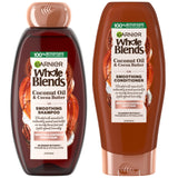 Garnier Whole Blends Smoothing Shampoo and Conditioner Set – Thoughtful Birthday Gift for Women with Frizzy Hair