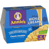 Annie's Classic Cheddar Deluxe Mac Cups – Clean Label Lunch for Health Conscious Families, Organic Pasta Real Cheese