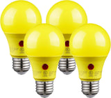 TORCHSTAR Dusk to Dawn Light Bulb – Fall-Prevention Porch Step and Sidewalk Lighting, No Flame No Smoke Sensor LED, 5000K Daylight, 4-Pack