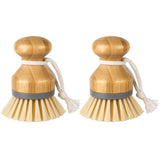 MR.SIGA Bamboo Palm Brush – Natural Color Scrubber for Minimalist Kitchens, Daily Dish Cleaning