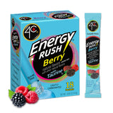 4C Energy Rush Stix Berry – Travel Friendly Water Flavoring for Carry On Luggage and Hotel Stays, Single Serve Packets