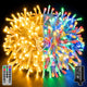 Warm White & Multicolor - 200 LED Clear Wire