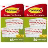 Command Poster Strips Gift Set for College Students, Damage-Free Dorm Wall Hangers in 64-Strip Value Pack