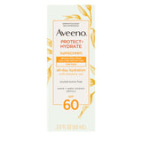 Aveeno Protect + Hydrate Face Sunscreen SPF 60 – Outdoor Patio & Camping Sunscreen for Sensitive Skin, 80 Min Water Resistant