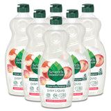 Seventh Generation Dish Liquid Free & Clear – Fragrance-Free Dish Soap for Baby-Safe Family Kitchens, Non-Toxic 6-Pack
