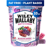 Wiley Wallaby Licorice 10 Ounce Classic Gourmet Soft & Chewy Australian Blasted Berry Candy Twists – Lunchbox Snack for Kids' Lunches and After-School Treats