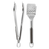 OXO Outdoor Grilling Turner and Tongs Set – All-in-One BBQ Tool Duo to Speed Up Weekend Cookouts