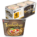 Nongshim Tonkotsu Ramen with Kuromayu Noodle Big Bowl, 3.56 Ounce (Pack Of 6) – Quick Desk Lunch for Busy Office Professionals, Ready in 3 Minutes
