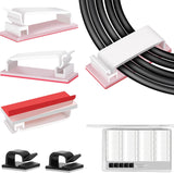 CordGrip Pro Adhesive Cable Clips – Child & Pet-Safe Wire Holders for Securing Cords Along Walls