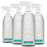 Method Daily Shower Cleaner – No-Rinse Eucalyptus Mint Spray for an Uncluttered Bathroom Counter, 28 oz, Pack of 4