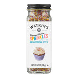 Watkins Gourmet Rainbow Nonpareils Sprinkles – Artificial Dye-Free Cupcake Topping for Kids' Birthday Cakes and School Bake Sales