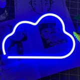 LUCIFER Cloud LED Neon Light for Toddler Bedroom and Playroom, USB or Battery Operated Soft Glow Wall Sign with Low Voltage Silicone Body