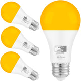 HQ-H027 Auto On/Off Photocell LED Bulb for Outdoor Dining Areas, Pool Decks, and Bug-Screen Porches, Amber 2300K