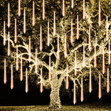 TW SHINE Meteor Shower Lights 864 LED, Blue Falling Snow Tube Set for Living Room and Bedroom Winter Aesthetic